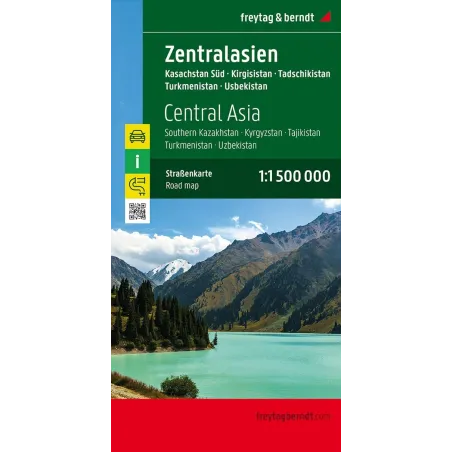 CENTRAL ASIA - KAZAKHSTAN SOUTH - KYRGYZSTAN - TAJIKISTAN -TURKMENISTAN - UZBEKISTAN, ROAD MAP 1:1 500 000