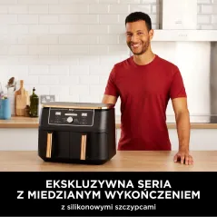 FRYTKOWNICA BEZTŁUSZCZOWA AIR FRYER 9,5L 2 SZUFLADY NINJA FOODI MAX DUAL ZONE AF400EUDBCP