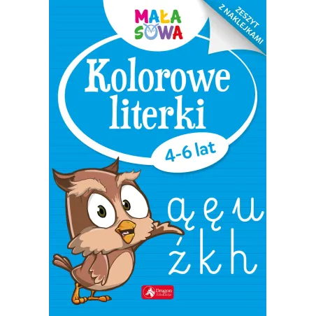 KOLOROWE LITERKI ZESZYT Z NAKLEJKAMI 4-6 LAT - Dragon