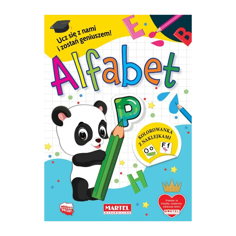 ALFABET. KOLOROWANKA Z NAKLEJKAMI Katarzyna Ratajszczak - Martel