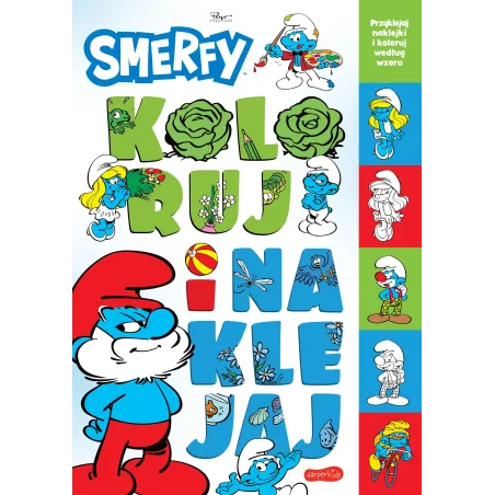 Smerfy Koloruj I Naklejaj