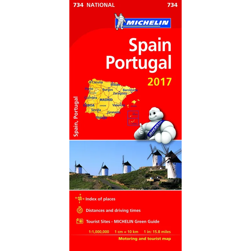 HISZPANIA PORTUGALIA 1 : 1 000 000 - Michelin