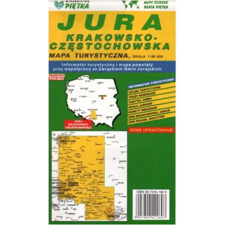 Jura Krakowsko-Częstochowska Mapa Turystyczna 1:95 000