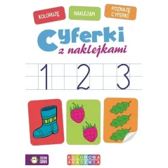 CYFERKI. KOLOROWA AKADEMIA Z NAKLEJKAMI 4+ - Zielona Sowa