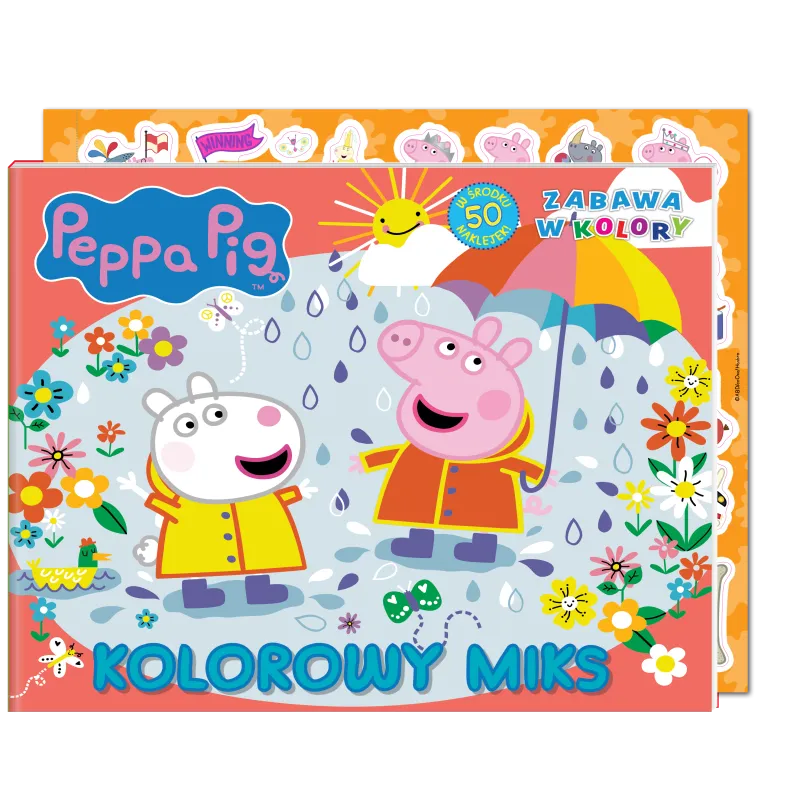 ŚWINKA PEPPA KOLOROWY MIKS. ZABAWA W KOLORY + NAKLEJKI - Media Service Zawada