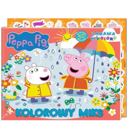 ŚWINKA PEPPA KOLOROWY MIKS. ZABAWA W KOLORY + NAKLEJKI - Media Service Zawada