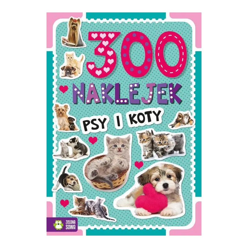300 NAKLEJEK PSY I KOTY - Zielona Sowa