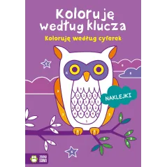 KOLORUJĘ WEDŁUG CYFEREK. KOLORUJĘ WEDŁUG KLUCZA. KOLOROWANKA Z NAKLEJKAMI