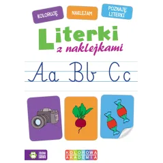 LITERKI Z NAKLEJKAMI. KOLOROWA AKADEMIA 4+ - Zielona Sowa