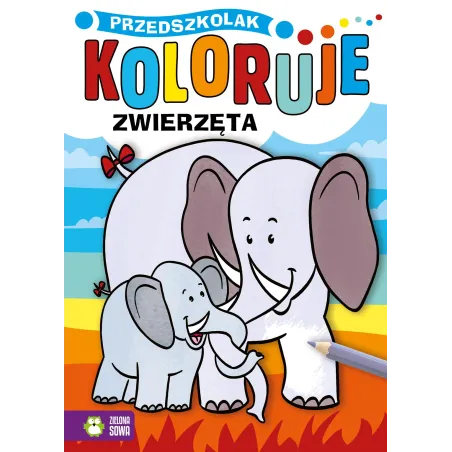 ZWIERZĘTA. PRZEDSZKOLAK KOLORUJE 4+ - Zielona Sowa