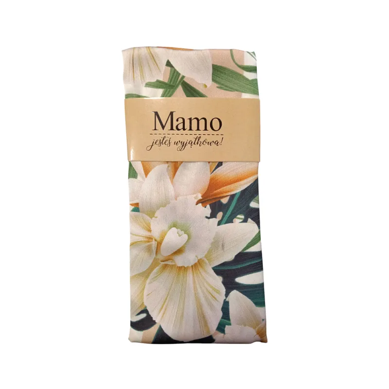 ELEGANCKA APASZKA DLA MAMY 60X60 CM KWIATY