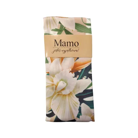 Elegancka Apaszka Dla Mamy 60X60 Cm Kwiaty
