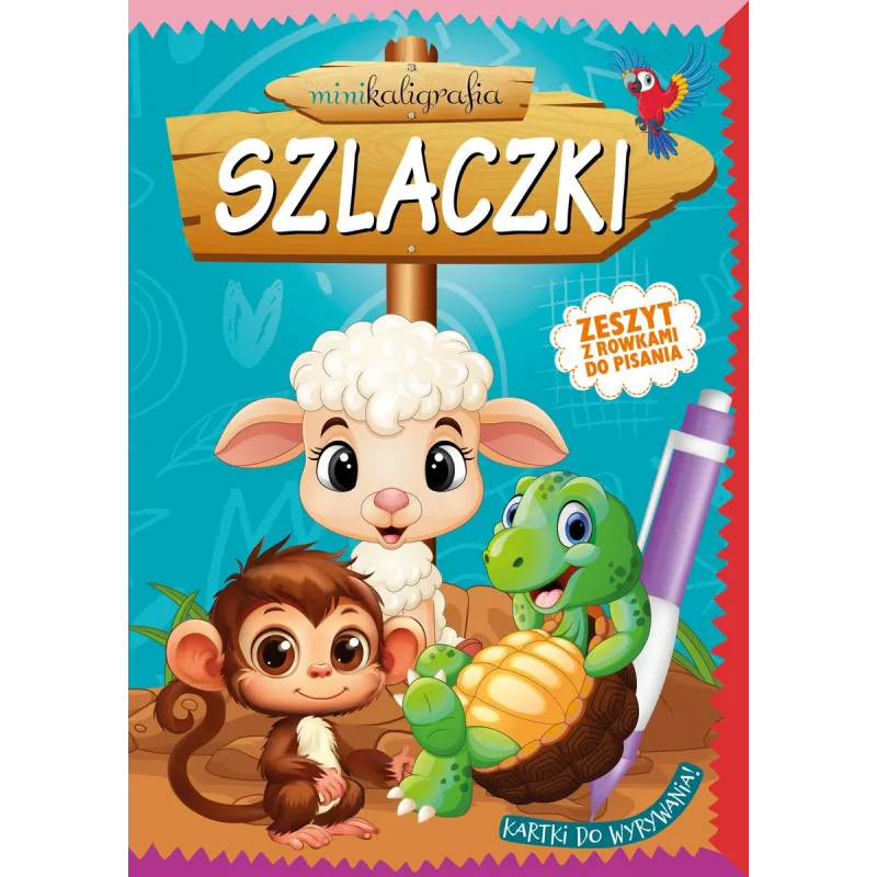 MINIKALIGRAFIA. SZLACZKI. ZESZYT Z ROWKAMI DO PISANIA