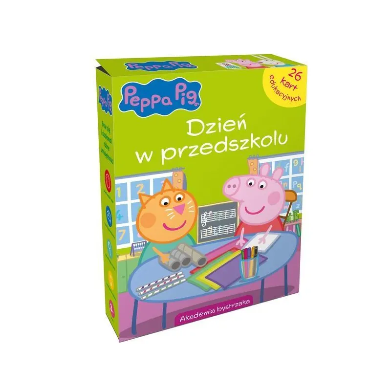 ŚWINKA PEPPA. DZIEŃ W PRZEDSZKOLU. 26 KART EDUKACYJNYCH