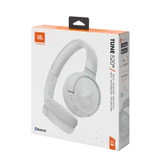 SŁUCHAWKI NAUSZNE BEZPRZEWODOWE JBL TUNE 520BT BIAŁE BLUETOOTH PURE BASS