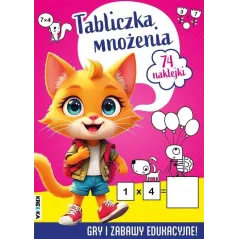 TABLICZKA MNOŻENIA. KSIĄŻECZKA Z NAKLEJKAMI