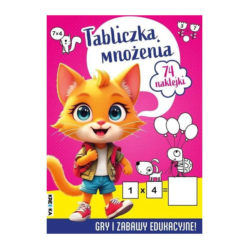 TABLICZKA MNOŻENIA. KSIĄŻECZKA Z NAKLEJKAMI