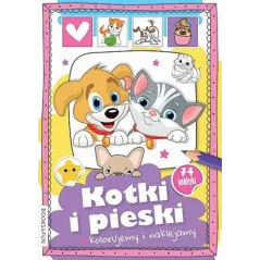KOTKI I PIESKI KOLORUJEMY I NAKLEJAMY - Books & Fun