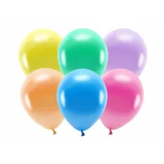 BALONY METALIZOWANE ECO 26 CM MIX 100 SZTUK PARTYDECO