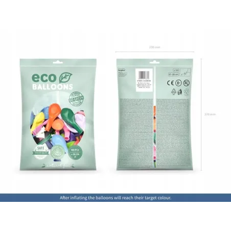 Balony Metalizowane Eco 26 Cm Mix 100 Sztuk Partydeco