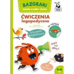 ĆWICZENIA LOGOPEDYCZNE. BAZGRAKI MÓWIĄ TRUDNE SŁOWA KAPITAN NAUKA 4-6 LAT