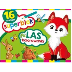 LAS. KOLOROWANKI. SUPERBLOK Z NAKLEJKAMI