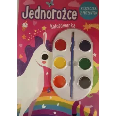 JEDNOROŻCE. KOLOROWANKA Z FARBKAMI