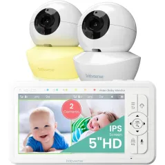 ELEKTRONICZNA NIANIA BABYSENSE HD S2 5" 2 KAMERY DWUKIERUNKOWE 4000MAH