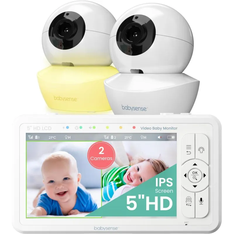 ELEKTRONICZNA NIANIA BABYSENSE HD S2 5" 2 KAMERY DWUKIERUNKOWE 4000MAH ELEKTRONICZNA NIANIA BABYSENSE HD S2 5" 2 KAMERY DWUKIERUNKOWE 4000MAH