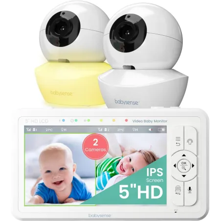 Elektroniczna Niania Babysense Hd S2 5" 2 Kamery Dwukierunkowe 4000Mah Elektroniczna Niania Babysense Hd S2 5" 2 Kamery Dwukierunkowe 4000Mah
