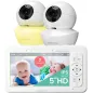 Elektroniczna Niania Babysense Hd S2 5" 2 Kamery Dwukierunkowe 4000Mah Elektroniczna Niania Babysense Hd S2 5" 2 Kamery Dwukierunkowe 4000Mah