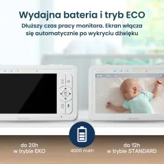 ELEKTRONICZNA NIANIA BABYSENSE HD S2 5" 2 KAMERY DWUKIERUNKOWE 4000MAH