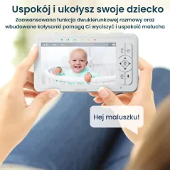 ELEKTRONICZNA NIANIA BABYSENSE HD S2 5" 2 KAMERY DWUKIERUNKOWE 4000MAH