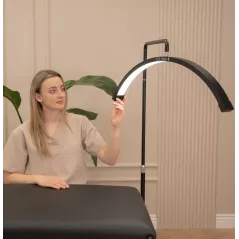 PROFESJONALNA LAMPA KOSMETYCZNA LED POL MOON II 45W DO RZĘS CZARNA