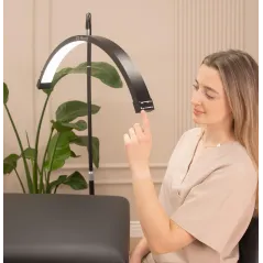 PROFESJONALNA LAMPA KOSMETYCZNA LED POL MOON II 45W DO RZĘS CZARNA