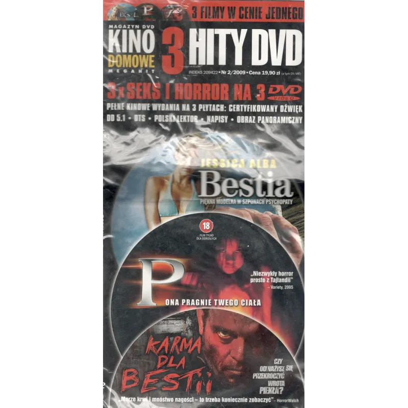BESTIA + ONA PRAGNIE TWEGO CIAŁA + KARMA DLA BESTII DVD PL BESTIA + ONA PRAGNIE TWEGO CIAŁA + KARMA DLA BESTII DVD PL