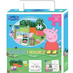 ŚWINKA PEPPA. ZABAWA KOLORAMI. UKŁADAJ I KOLORUJ