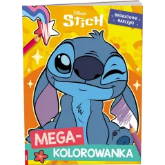 Disney Stich Mega kolorowanka brokatowe naklejki KOLB9101