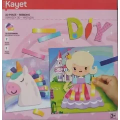 WYKLEJANKI DIY OBRAZEK 3D WSTĄŻKI ZESTAW KREATYWNY 3+