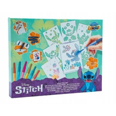 DISNEY STITCH PISAKI DO DMUCHANIA. KREATYWNY ZESTAW DMUCHANYCH FLAMASTRÓW 3+