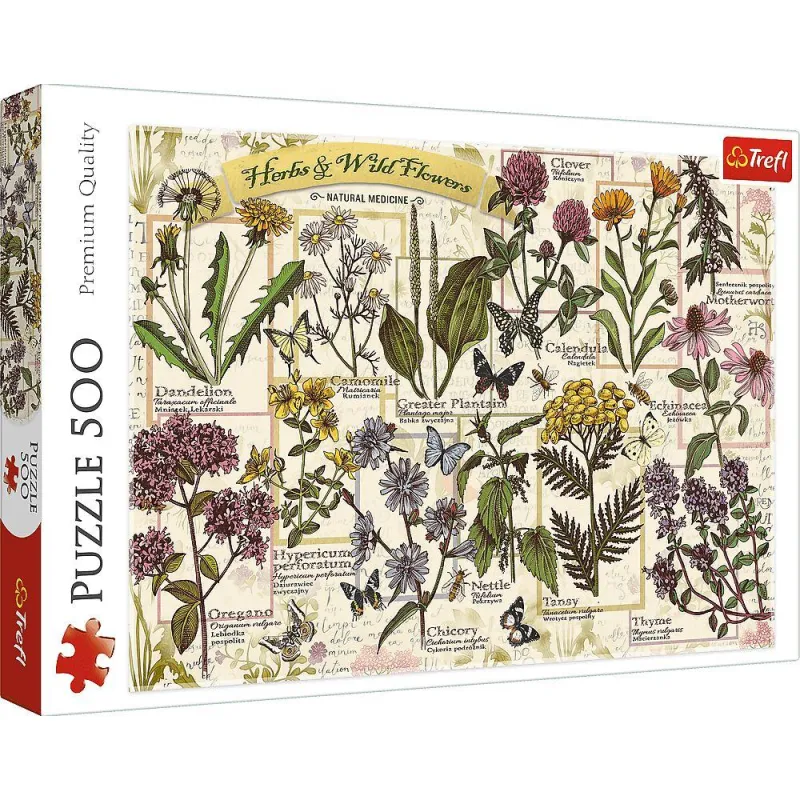ZIOŁA LECZNICZE PUZZLE 500 ELEMENTÓW TREFL 9+