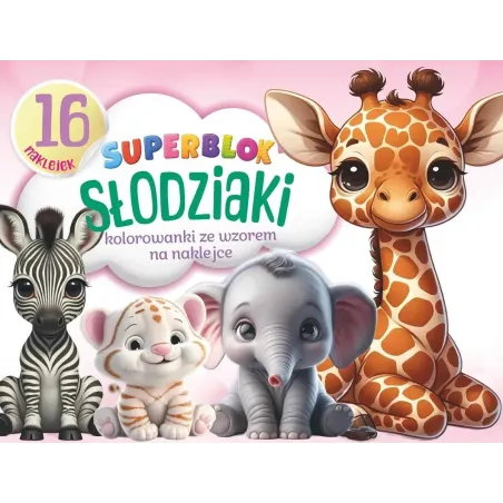 Superblok Słodziaki. Kolorowanka Ze Wzorem Na Naklejce