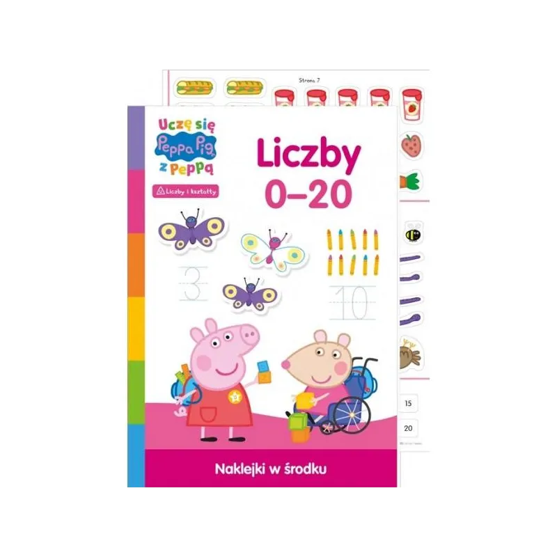 ŚWINKA PEPPA. UCZĘ SIĘ Z PEPPĄ. LICZBY 0-20 KSIĄŻECZKA Z NAKLEJKAMI
