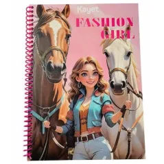 FASHION GIRL KOLOROWANKA Z MOTYWEM KONI