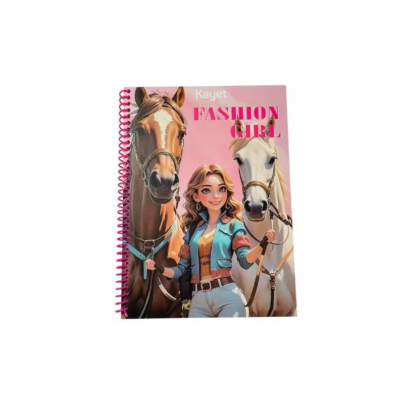 FASHION GIRL KOLOROWANKA Z MOTYWEM KONI