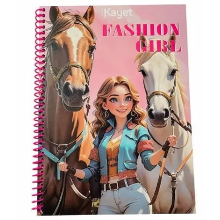 Fashion Girl Kolorowanka Z Motywem Koni