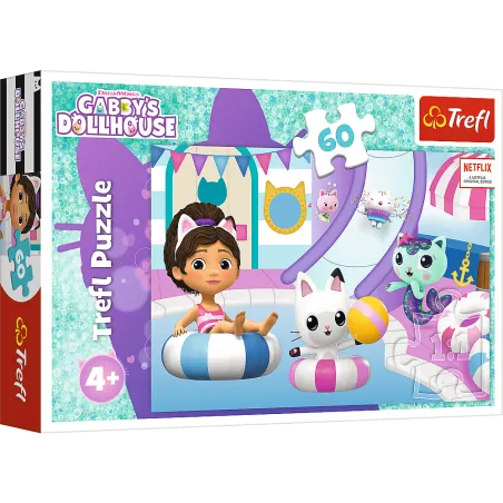PUZZLE GABBY NA BASENIE 60 ELEMENTÓW TREFL 4+