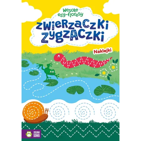 WESOŁE ESY-FLORESY ZWIERZAKI ZYGZACZKI NAKLEJKI 5+ - Zielona Sowa