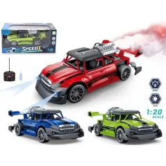 ZDALNIE STEROWANE AUTO 1:20 Z FUNKCJĄ DYM I ŚWIATŁA 3+