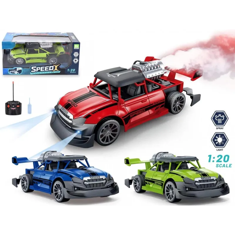 ZDALNIE STEROWANE AUTO 1:20 Z FUNKCJĄ DYM I ŚWIATŁA 3+